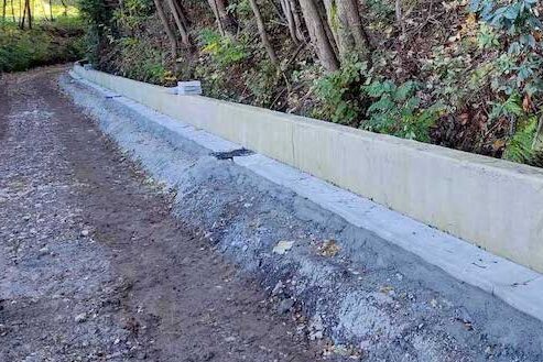 Legambiente Cantello - Lavori alla strada ciclopedonale progetto Ti Ciclo Via allo sbocco su Via della Chiesa, a Ligurno di Cantello