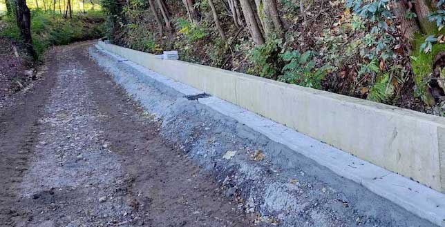 Legambiente Cantello - Lavori alla strada ciclopedonale progetto Ti Ciclo Via allo sbocco su Via della Chiesa, a Ligurno di Cantello